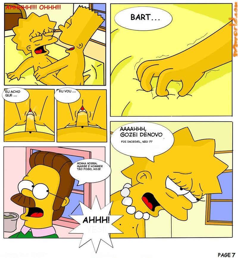Os Simpsons 4 - Bart e Lisa aproveitam que estão sozinhos pra trepar