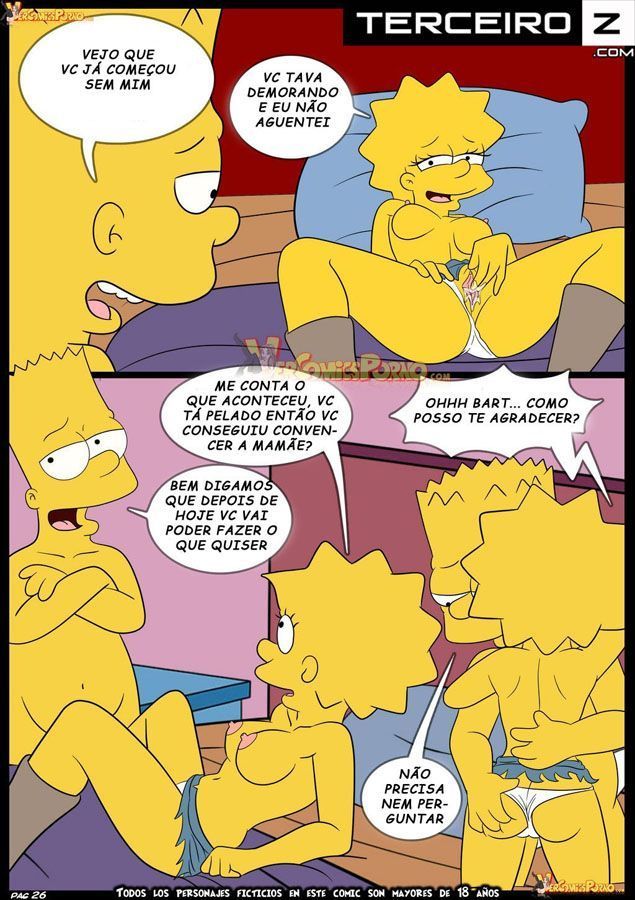 Simpso-Rama - Simpsons Pornô: o encontro desses dois grandes desenhos. Que começa com o Bart realizando o seu sonho, está comendo a mãe e a filha