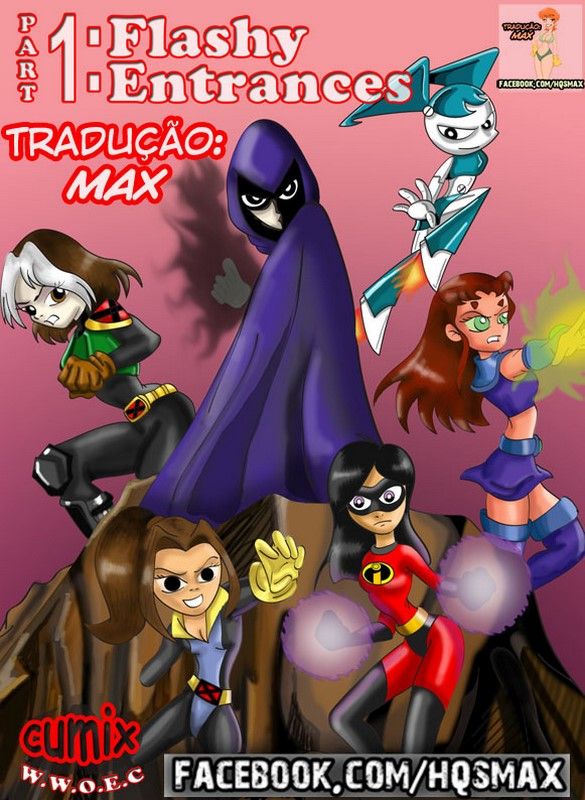 Campo dos Sonhos: Cartoon Pornô com Teen Titans, X-Men, Os Incríveis, Liga da Justiça e muito mais. O universo Marvel e DC se juntam com os Novos Titãs
