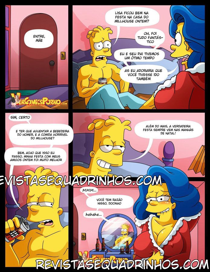 O Natal dos Simpsons: Paródia pornô com esse cartoon pornô dos Simpsons